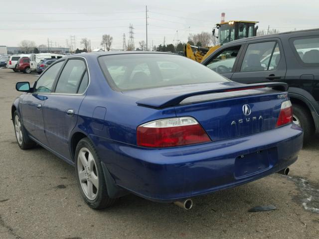 19UUA56863A005115 - 2003 ACURA 3.2TL TYPE BLUE photo 3