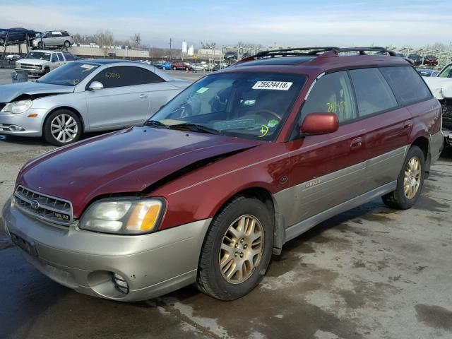 4S3BH806327634322 - 2002 SUBARU LEGACY OUT RED photo 2