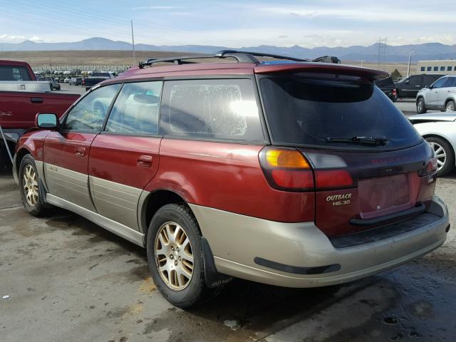4S3BH806327634322 - 2002 SUBARU LEGACY OUT RED photo 3