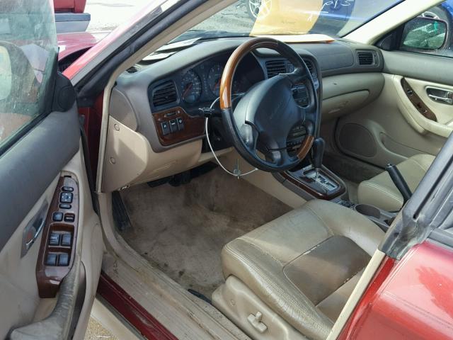 4S3BH806327634322 - 2002 SUBARU LEGACY OUT RED photo 9