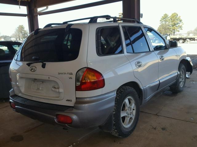 KM8SC73D53U351695 - 2003 HYUNDAI SANTA FE G WHITE photo 4