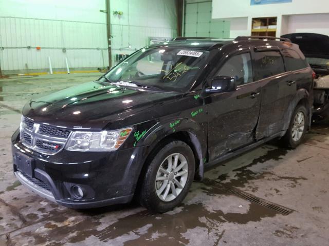 3C4PDCBG3ET155456 - 2014 DODGE JOURNEY SX BLACK photo 2