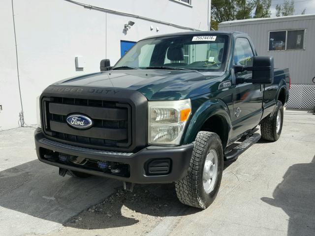 1FTBF2BT6BEA88309 - 2011 FORD F250 SUPER GREEN photo 2