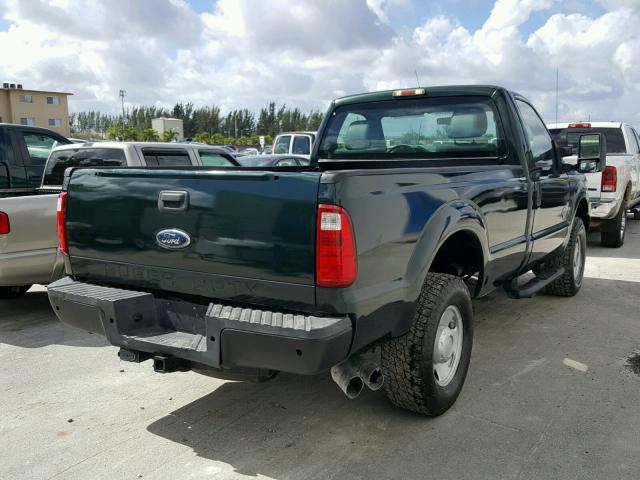 1FTBF2BT6BEA88309 - 2011 FORD F250 SUPER GREEN photo 4