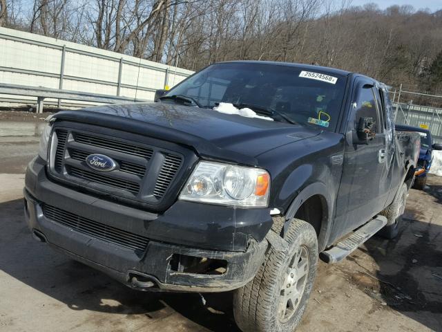 1FTPX14524NA48503 - 2004 FORD F150 BLACK photo 2