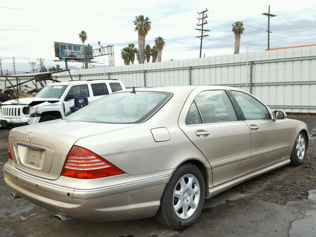 WDBNG75J7YA123309 - 2000 MERCEDES-BENZ S 500 TAN photo 4