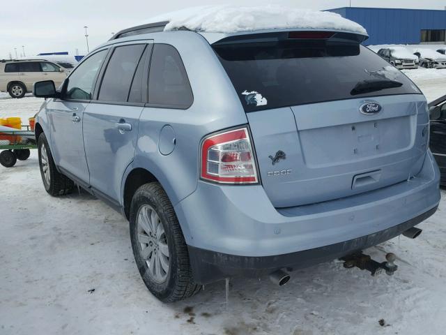 2FMDK38C08BA06415 - 2008 FORD EDGE SEL BLUE photo 3