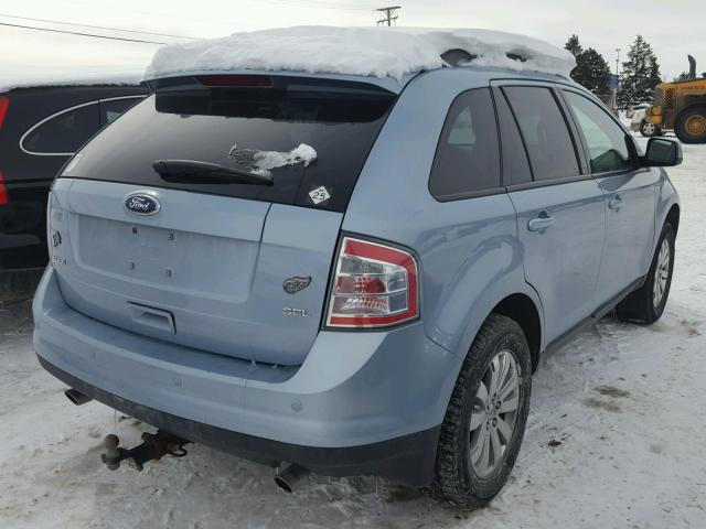 2FMDK38C08BA06415 - 2008 FORD EDGE SEL BLUE photo 4