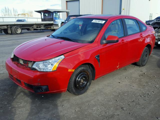 1FAHP35N18W272768 - 2008 FORD FOCUS SE RED photo 2