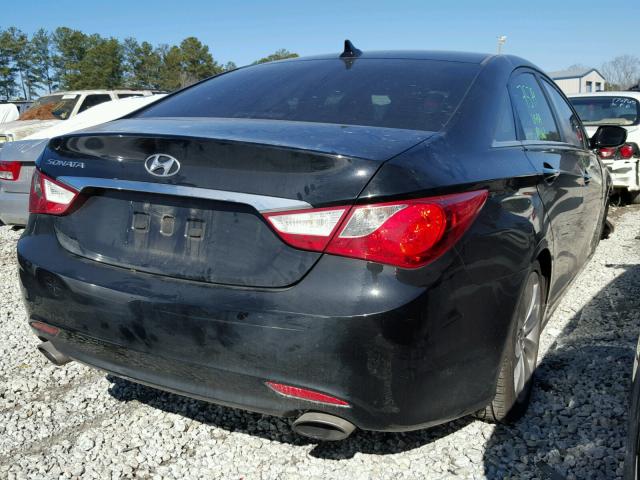 5NPEC4AC9BH045957 - 2011 HYUNDAI SONATA SE BLACK photo 4