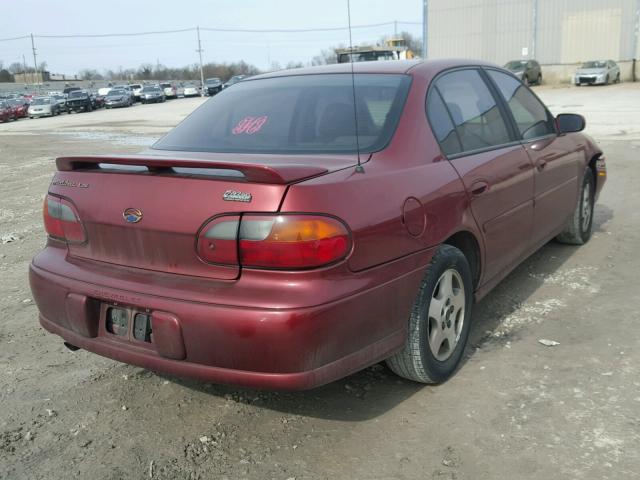 1G1NE52JX3M550435 - 2003 CHEVROLET MALIBU LS RED photo 4
