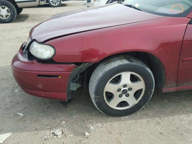 1G1NE52JX3M550435 - 2003 CHEVROLET MALIBU LS RED photo 9