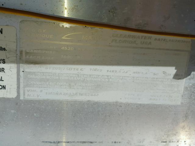 1M5BA2633A1E52444 - 2010 UTILITY TRAILER SILVER photo 10