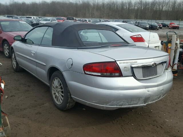 1C3EL55R94N179959 - 2004 CHRYSLER SEBRING LX SILVER photo 3