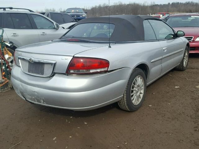 1C3EL55R94N179959 - 2004 CHRYSLER SEBRING LX SILVER photo 4