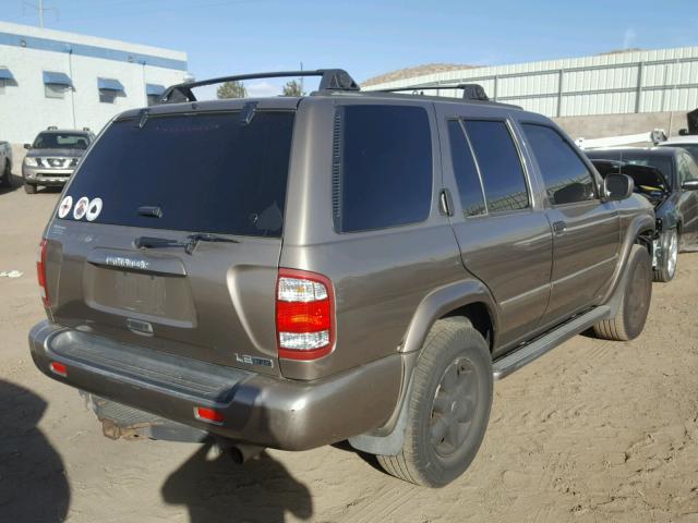 JN8DR09X01W562202 - 2001 NISSAN PATHFINDER TAN photo 4