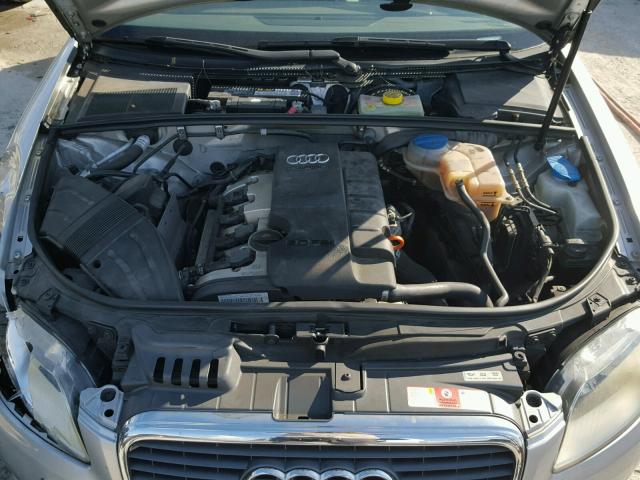 WAUDF78EX6A219413 - 2006 AUDI A4 2.0T QU SILVER photo 7