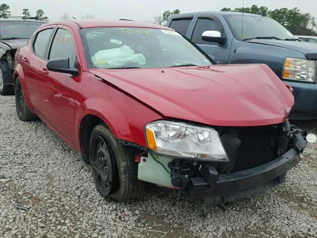 1C3CDZAB1DN711855 - 2013 DODGE AVENGER SE RED photo 1