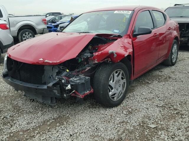 1C3CDZAB1DN711855 - 2013 DODGE AVENGER SE RED photo 2