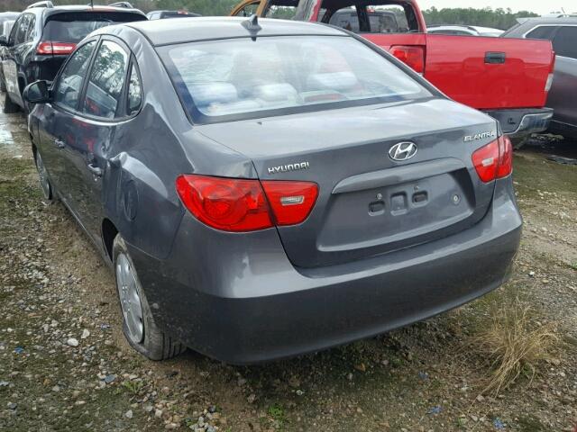 KMHDU46D39U673048 - 2009 HYUNDAI ELANTRA GL GRAY photo 3