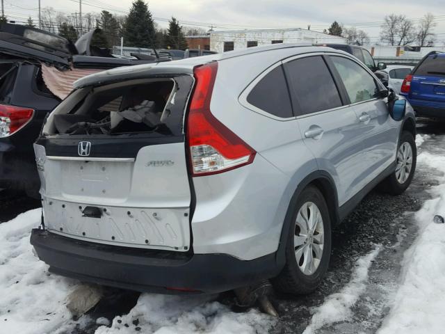 2HKRM4H7XEH619123 - 2014 HONDA CR-V EXL SILVER photo 4