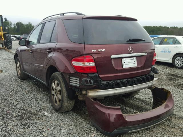 4JGBB86E16A098894 - 2006 MERCEDES-BENZ ML 350 MAROON photo 3