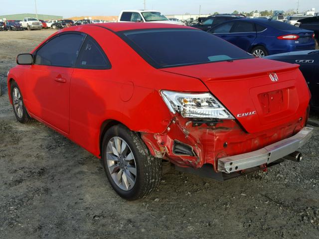 2HGFG11869H536025 - 2009 HONDA CIVIC EX RED photo 3