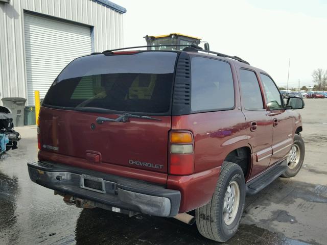 1GNEC13Z12R278957 - 2002 CHEVROLET TAHOE C150 RED photo 4