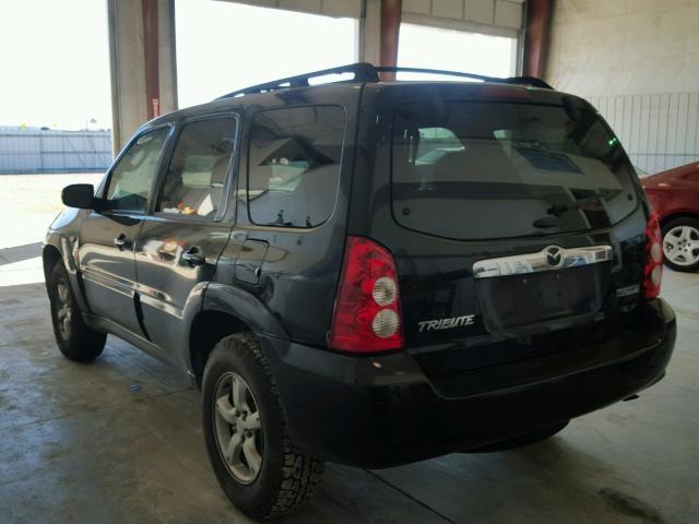 4F2YZ04116KM03347 - 2006 MAZDA TRIBUTE S BLACK photo 3