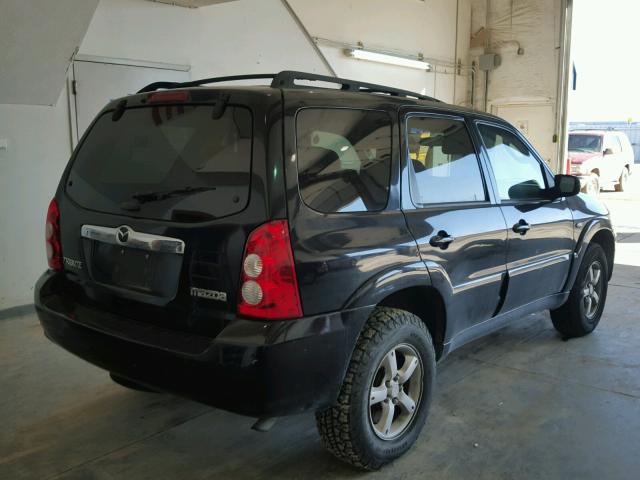 4F2YZ04116KM03347 - 2006 MAZDA TRIBUTE S BLACK photo 4