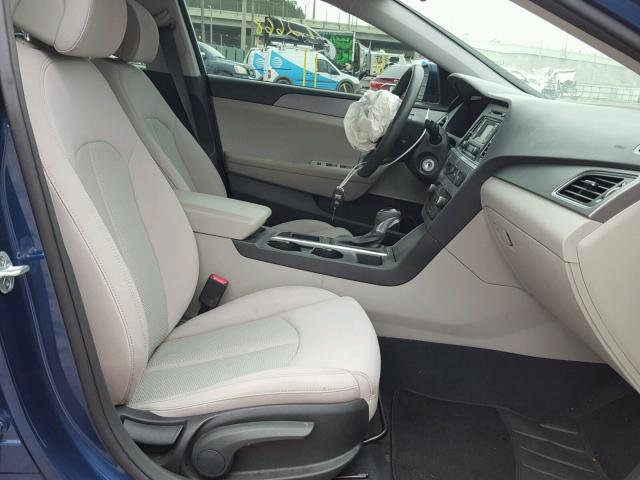 5NPE24AFXFH127747 - 2015 HYUNDAI SONATA SE BLUE photo 5