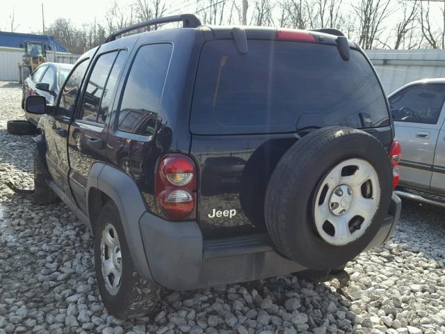 1J4GK48K07W648798 - 2007 JEEP LIBERTY SP BLACK photo 3