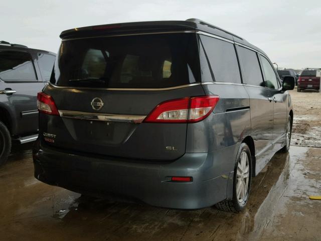 JN8AE2KP3C9031307 - 2012 NISSAN QUEST S GRAY photo 4