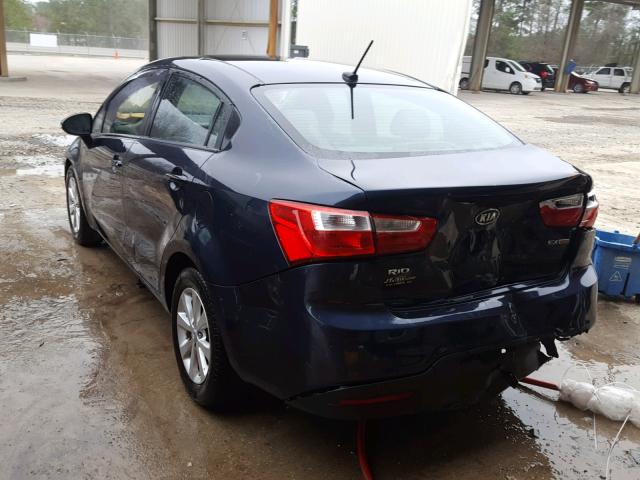 KNADN4A33D6121351 - 2013 KIA RIO EX BLUE photo 3