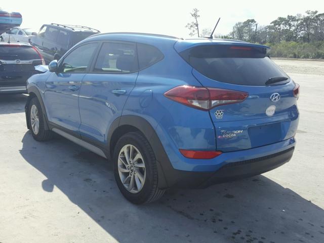 KM8J33A42HU447959 - 2017 HYUNDAI TUCSON LIM BLUE photo 3