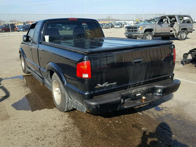 1GCCS19W828188520 - 2002 CHEVROLET S TRUCK S1 BLACK photo 3