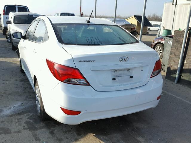 KMHCT4AE9FU929770 - 2015 HYUNDAI ACCENT GLS WHITE photo 3