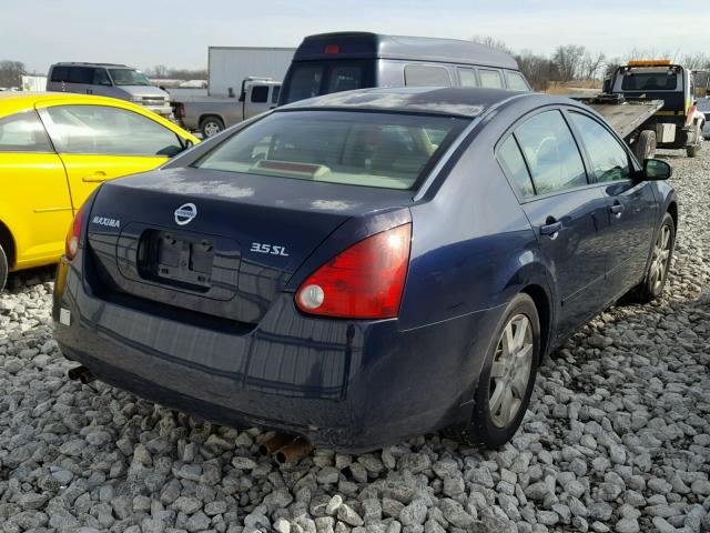 1N4BA41E14C822887 - 2004 NISSAN MAXIMA SE BLUE photo 4