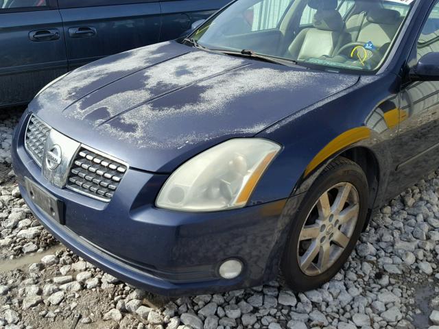 1N4BA41E14C822887 - 2004 NISSAN MAXIMA SE BLUE photo 9