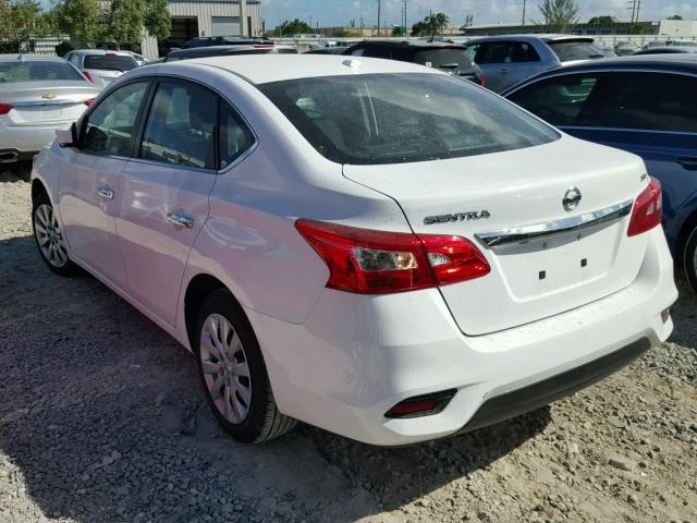 3N1AB7AP1HY330625 - 2017 NISSAN SENTRA S WHITE photo 3