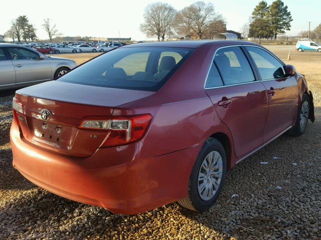 4T4BF1FK0CR174851 - 2012 TOYOTA CAMRY BASE RED photo 4