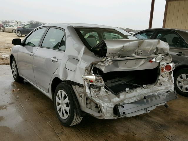 2T1BU4EE3BC613876 - 2011 TOYOTA COROLLA BA SILVER photo 3