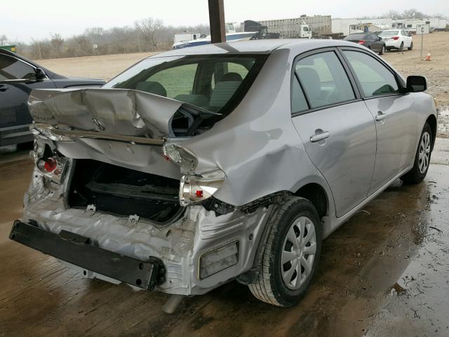 2T1BU4EE3BC613876 - 2011 TOYOTA COROLLA BA SILVER photo 4