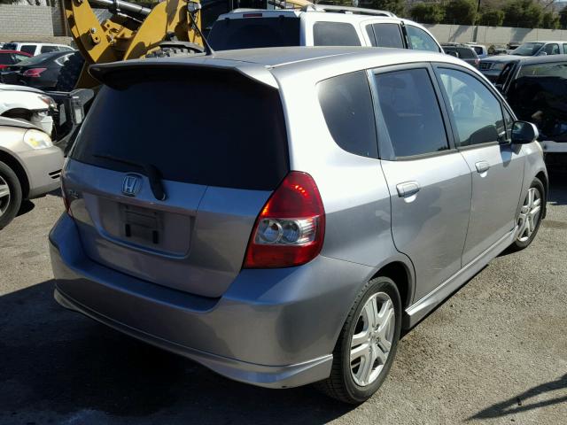 JHMGD38638S014731 - 2008 HONDA FIT SPORT SILVER photo 4