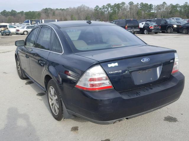 1FAHP24WX8G141207 - 2008 FORD TAURUS SEL BLUE photo 3