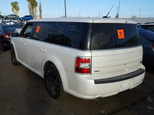 2FMGK5C85EBD41063 - 2014 FORD FLEX SEL WHITE photo 3