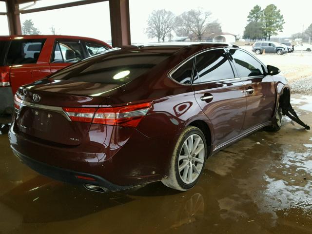4T1BK1EB3DU027366 - 2013 TOYOTA AVALON BAS MAROON photo 4