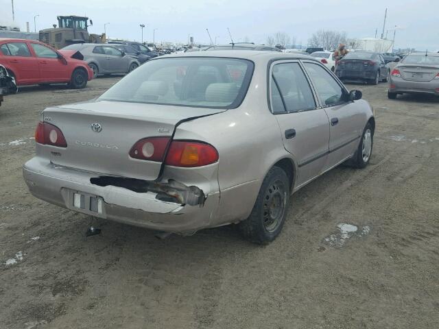 2T1BR12E21C817152 - 2001 TOYOTA COROLLA CE BEIGE photo 4