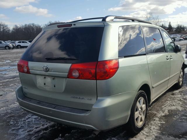 5TDZK23C08S100028 - 2008 TOYOTA SIENNA CE GREEN photo 4