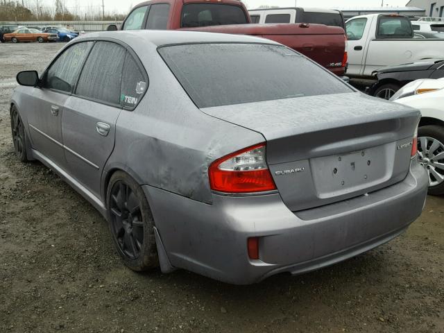 4S3BL616597223841 - 2009 SUBARU LEGACY 2.5 GRAY photo 3